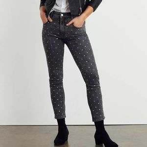 Anthropologie Pilcro Ultra High Rise Studded Jeans
